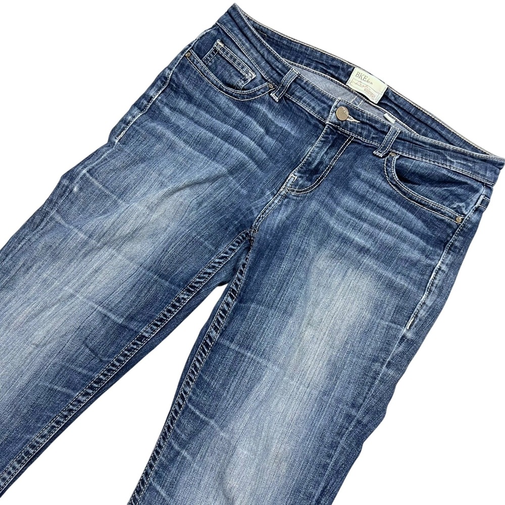 BKE Payton Bootcut Jeans Womens 29XL Blue Denim Low Rise Long Inseam Stretch